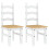 VidaXL vidaXL 3 Piece Dining Set PANAMA White Solid Wood Pine 4