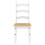 VidaXL vidaXL 3 Piece Dining Set PANAMA White Solid Wood Pine 8