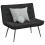 VidaXL vidaXL Sitzbank Schwarz 110x74x84 cm Samt 2