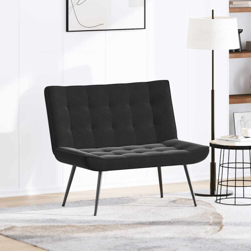 VidaXL vidaXL Sitzbank Schwarz 110x74x84 cm Samt 2