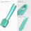 Silicone Spatula Set, Heat Resistant 600F, Nonstick Baking Tools 6
