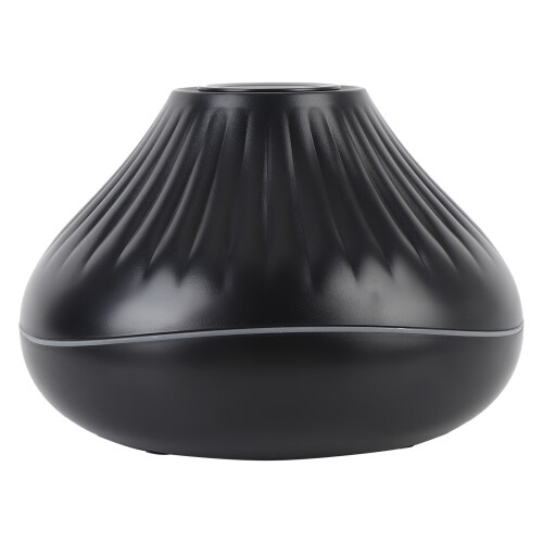 160ml Flame Diffuser Humidifier with 7 Colors, Black, USB Hot Cold Mist 1