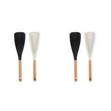 4X Kitchen Spatula Mixing Spatula Spoon Heat-Resistant Non-Stick Cooking Baking and Stirring Food Grade Silicone Tool