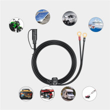 2X 12-24V 18AWG SAE 2 Pin Quick Disconnect to O Ring Terminal Harness Connecter Cord Connector Cable for Battery Charger