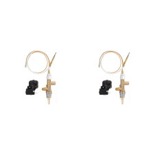 2X Patio Heater Control Valve Thermocouple Sensor Dump Knob Propane Lpg Fire Pit Control Safety Port Set
