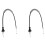 2X for  I30 2007 2008 2009 2010 2011 813712R000 Car Front Left Right Door Lock Cable Wire 1
