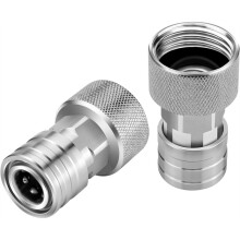 2 Adaptateurs de Tuyau D'Arrosage Vers Nettoyeur Haute Pression 3/4 Po GHT Vers 1/4 Po Ă Connexion Rapide pour Convertisseur de Buse de Tuyau