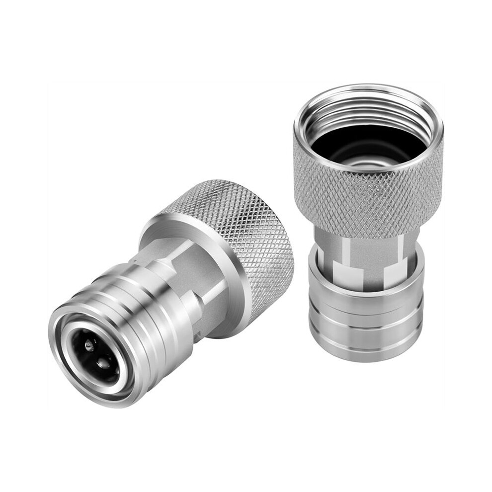 2Pcs Garden Hose To Pressure Washer Adapter 3/4In Ght To 1/4In Quick Connect For Car Wash Water Hose Nozzle Converter 4711580866585