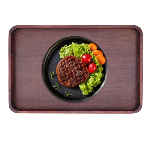 Walnut Rectangular Wooden Tea Tray 30x20cm Fruit Holder Storage