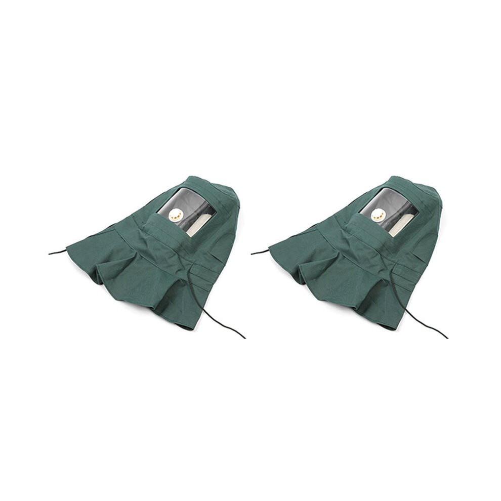 2X Industrial Labor Work Protection Canvas Sand Blasting Hood Anti Wind Anti Impact Mild Blasting Polishing Helmet 4712292580899