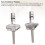 Edelstahl-Toilettensitz-Scharnier-Set M6 71,5 mm 6