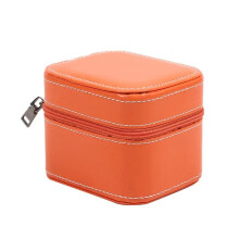 Single Watch Case Leather Watch Travel Case with Removable Cushion Jewelry Storage Case Organizer Portable Watch Box C