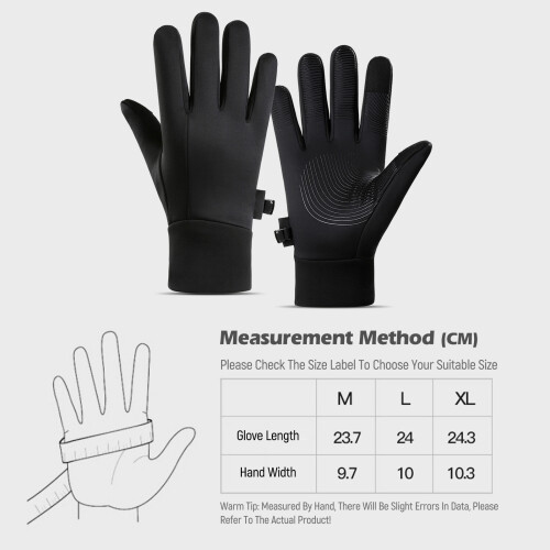 Herren Winter Touchscreen-Handschuhe 75-84g Schwarz L 1