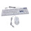 Retro Punk USB Keyboard and Mouse Set, White, 1600DPI 2