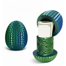 Mystery Egg Maze Box Gift, Money Puzzle Box for Cash, 3D Printed, for Adults & Kids, Birthday, Christmas, Halloween