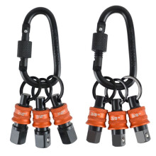 1/2 3/8 Inch Keychain Socket Hexagonal Shank Drill Bit Holder for Impact Drill Nut Driver Carabiner Socket Extension