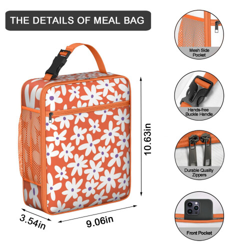 Κομψή τσάντα φαγητού Daisy Cooler – Μονωμένη φορητή τσάντα Bento Tote, 1