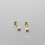 Solid Sterling 925 Silver Cube Stud Earrings Screw Backs-Gold 3