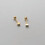 Solid Sterling 925 Silver Cube Stud Earrings Screw Backs-Gold 6