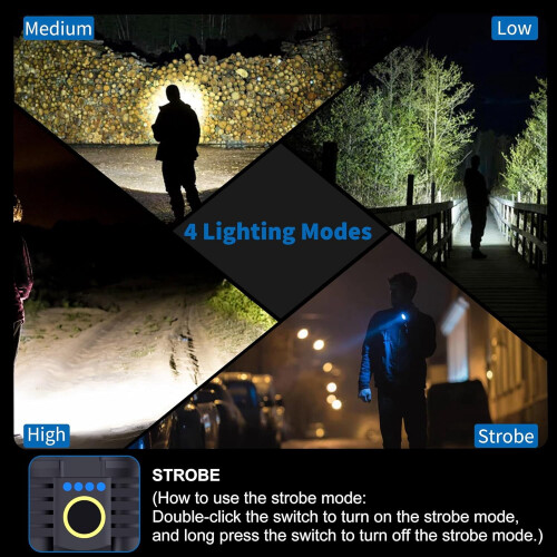 Latarka LED Super Bright990000 lumenów4 tryby 2