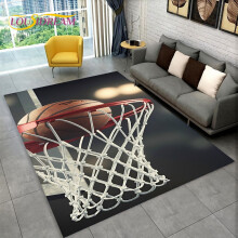 3D Basketball Cour Cartoon Area Rug Large Carpet Rug for Living Room Bedroom Sofa Playroom Doormat r Kids Nonslip Floor Mat