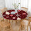 Toalha de mesa redonda elástica de 52 polegadas – Perfeita para o jantar de Natal e decoração de festas. 3