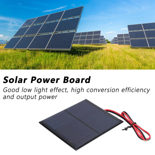 5Pcs Mini Solar Modules Epoxy Power Boards 30cm Red Black Wires DC5.5V 160mA 2