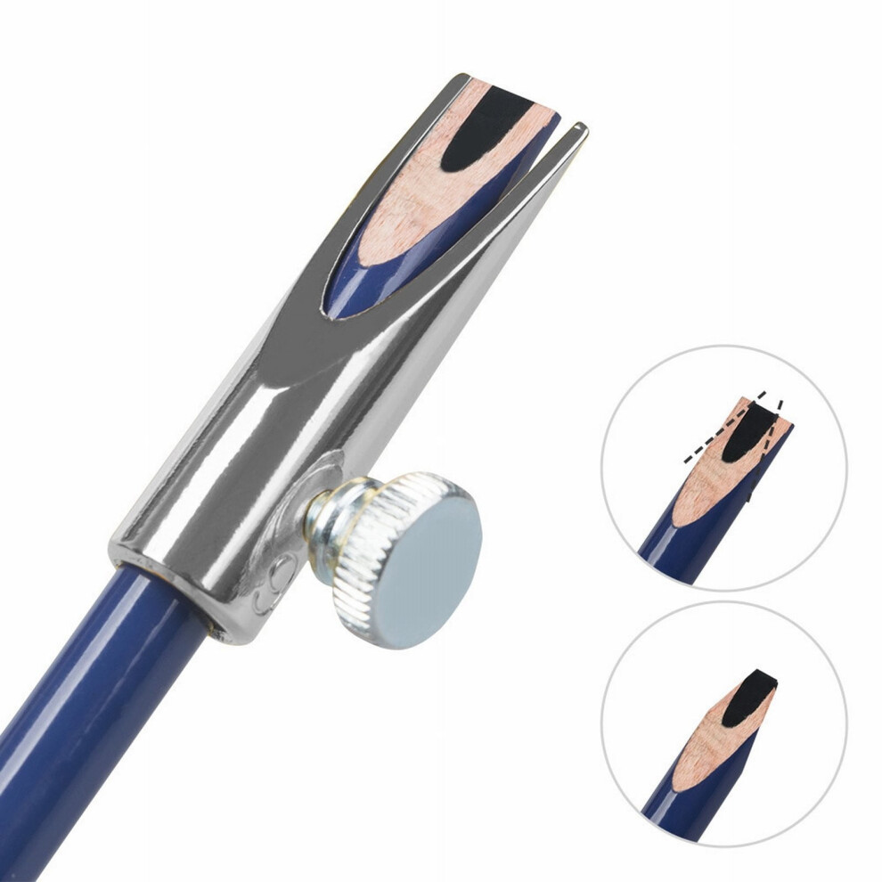 Stainless U-Shape Brow Pencil Sharpener, Aluminum Alloy Dual Slot, Duckbill Design â Compatible with Eyebrow Pencils