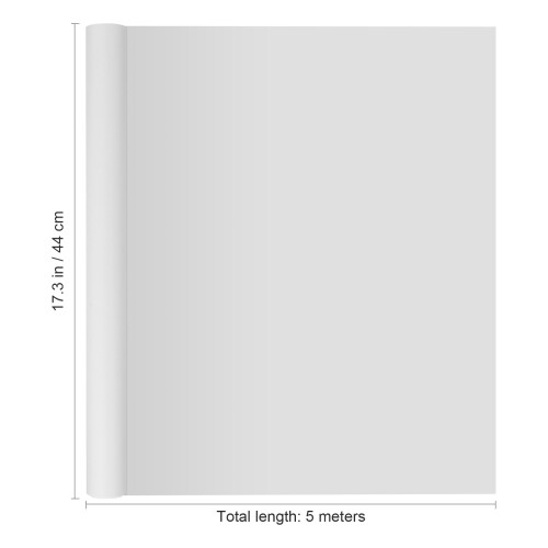 Rolo de papel para desenho com cavalete, resistente, para pintura, esboços, pôsteres e artesanato, 498 x 43 cm (196 x 17 polegadas), branco. 1
