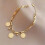Gold Plated Beaded Queen Charm Bracelet Bangle 1