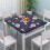 Toalha de mesa natalina quadrada com borda elástica, 91 x 91 cm (36 x 36 polegadas) 3