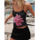 Γυναικεία αμάνικα τοπ με δαντέλα και crop top σε διάφανο πλέγμα, με τιράντες και 3