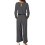 Women's Velvet Jumpsuit Solid Color Long Sleeve Cinched 4