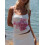 Γυναικεία αμάνικα τοπ με δαντέλα και crop top σε διάφανο πλέγμα, με τιράντες και 5