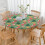 Toalha de mesa redonda de 112 cm (44 polegadas) para decoração de Natal, com bainha elástica para um ajuste perfeito na sua mesa de jantar. 3