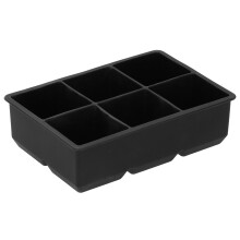 Silicone 6-Grid Large Square Ice Cubes Maker for Party & Bar Accessories