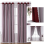 Dark Red Double-Layer Blackout Curtains (5284"), Star & Moon Pattern, Energy-Saving, 2 pcs 2