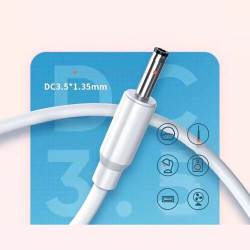 Καλώδιο φόρτισης με στρογγυλή τρύπα USB σε καλώδιο δεδομένων DC3.5mm για ανεμιστήρα 1