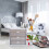 MUSEYA Drawer Sundries Storage Container Storage Container White PP Multi-layer for Home and Office 1Pack 6