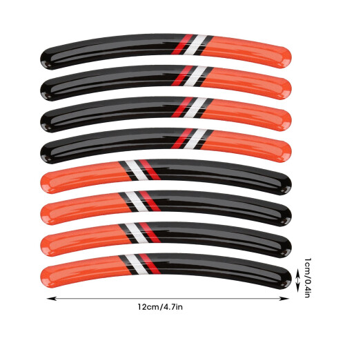 8 Stück Motorrad Felgensticker Epoxid