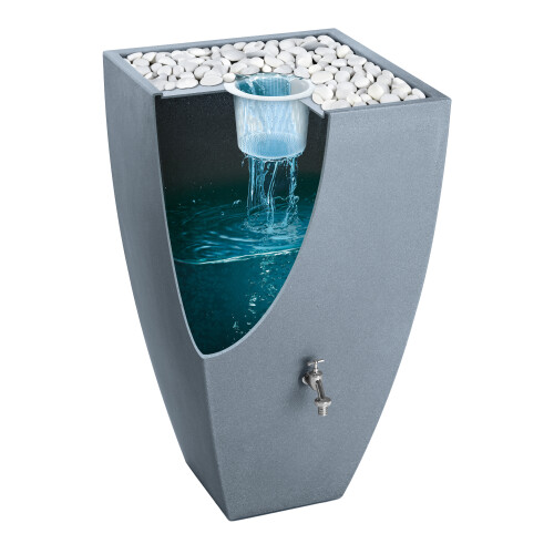 Charles Bentley Charles Bentley Plastic Water Butt with Tap Grey, 100L 1