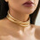 Γυναικείο κολιέ Twisted Torque Choker με ασημένια σπιράλ αλυσίδα 8