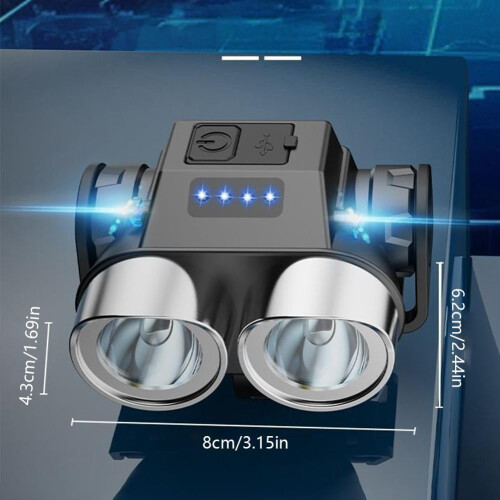 Φως ποδηλάτου Υλικό ABS Υπερφωτεινό LED USB Αδιάβροχο 2