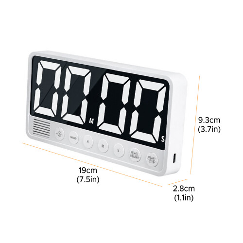 LED-Timer Countdown Großbildschirm 2000 mAh 19 x 9,3 x 2,8 cm Weiß 1
