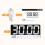 LED-Timer Countdown Großbildschirm 2000 mAh 19 x 9,3 x 2,8 cm Weiß 12