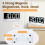 LED-Timer Countdown Großbildschirm 2000 mAh 19 x 9,3 x 2,8 cm Weiß 10