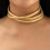 Γυναικείο κολιέ Twisted Torque Choker με ασημένια σπιράλ αλυσίδα 3