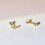 Sterling Silver Curved CZ Line Screw Back Stud Earring A4328-Silver 2