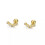 Sterling Silver Curved CZ Line Screw Back Stud Earring A4328-Silver 5