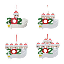 Family Customized Christmas Ornament Kit, White PVC Dolls Set